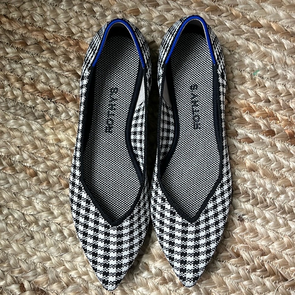Rothy's Houndstooth Pointed Toe Flats
